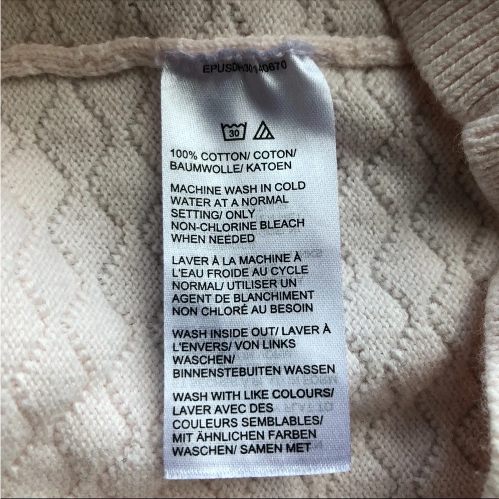 Lord + Taylor pullover textured three quarter sleeve 100% cotton top size XL